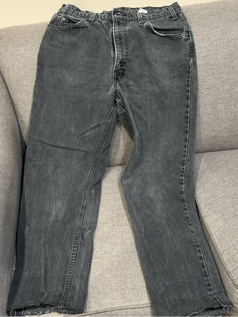 Women’s Black Washed Straight-Leg Jeans